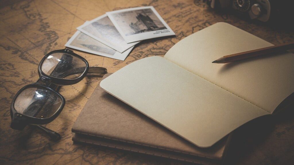 notebook and pencil